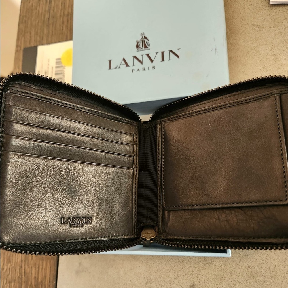 Men’s Lanvin Wallet patent leather burgundy